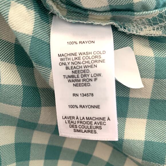 Vineyard Vines Gingham Chilmark Relaxed Button-Down Size 4 - Picture 8 of 8